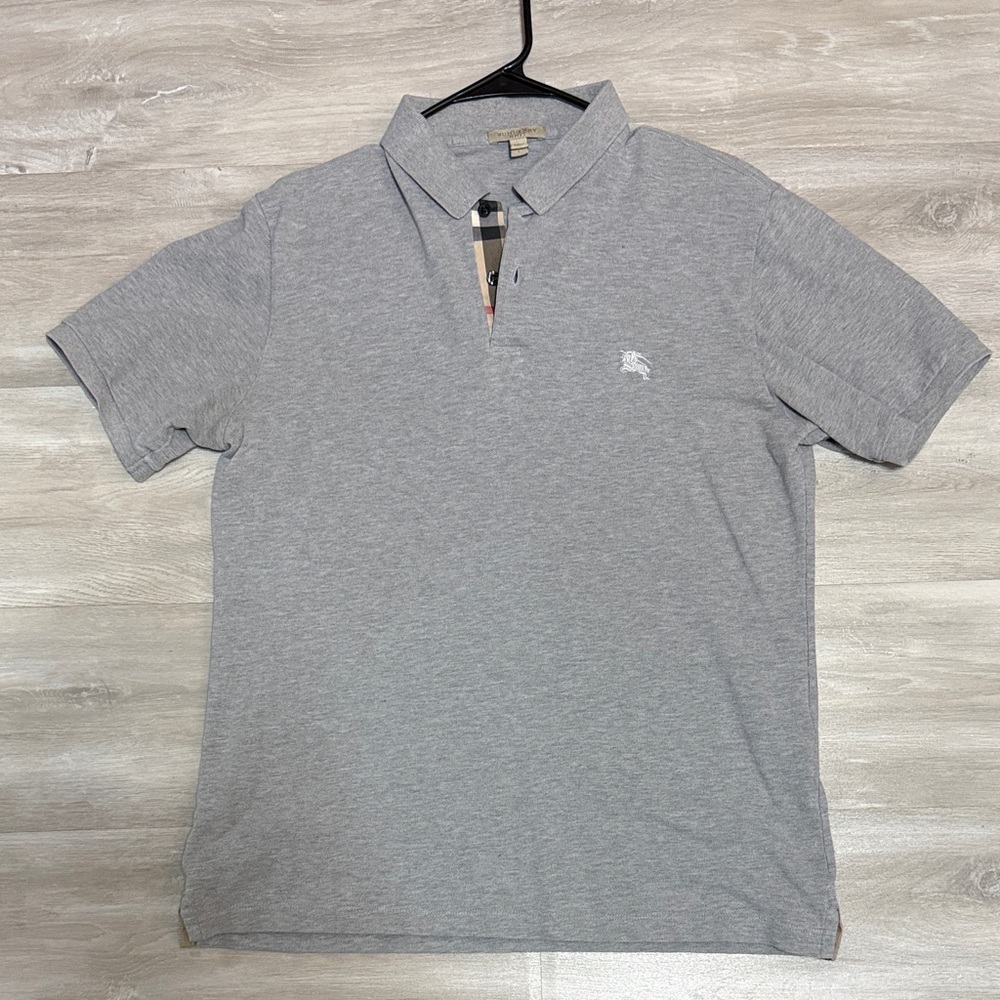 Burberry Heather Gray Polo Shirt